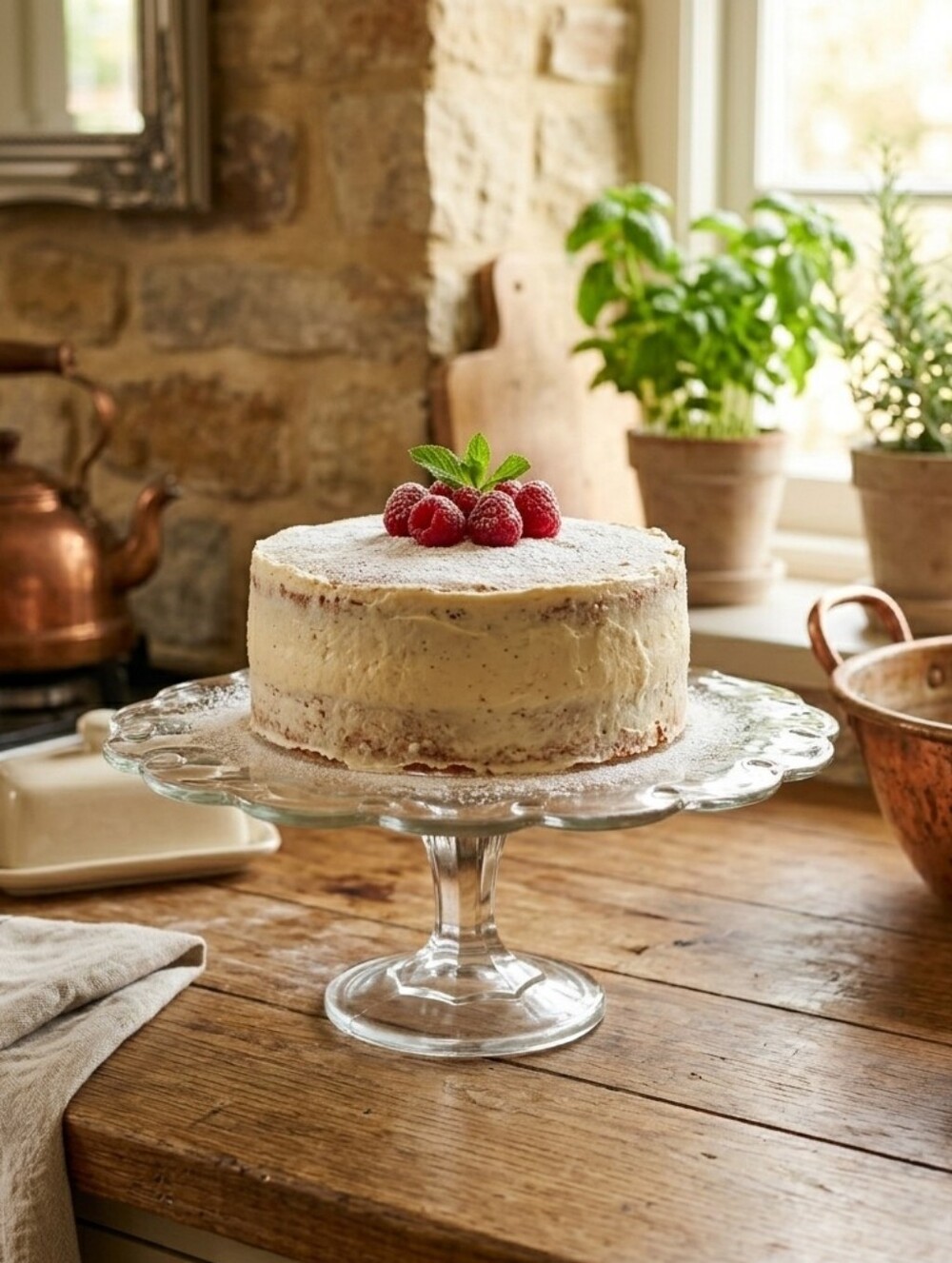 Indiana Glass Tear Drop Pedestal Cake Stand